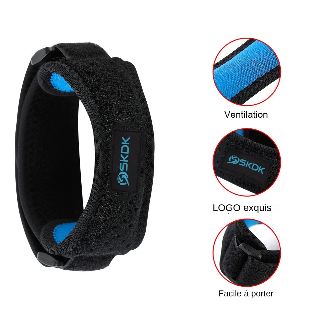 La genouillère pour rotule FitPower, offre un coussinet ventilé pour une meilleure hygiène et s'enfile facilement grâce au velcro.