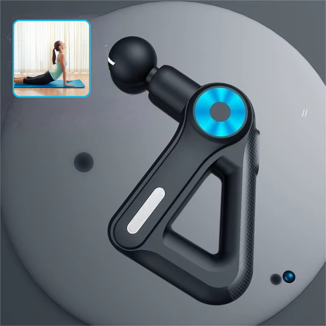 Le pistolet massage - Pro Triangle est en forme triangulaire et est excellent à utiliser pendant les étirements