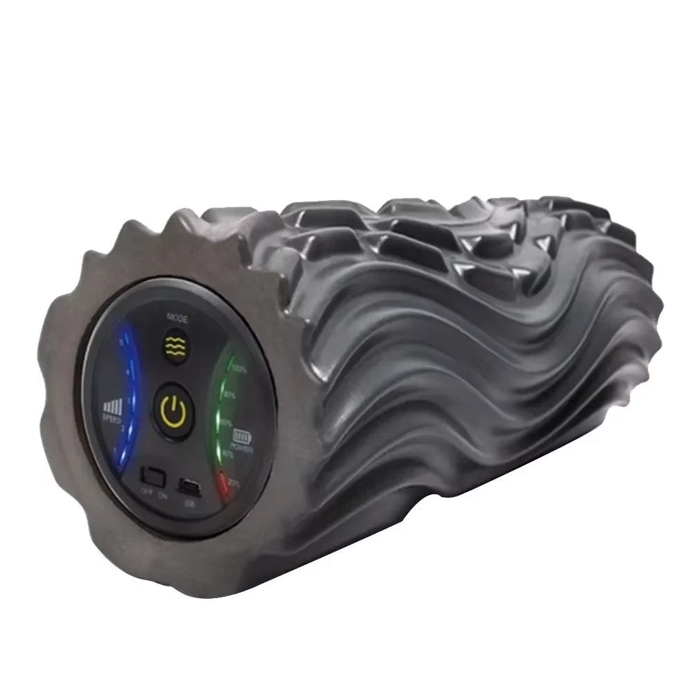 Le rouleau de massage - Vibrant comporte 5 niveaux de vibration pour et une surface texturé pour avoir un meilleur massage.