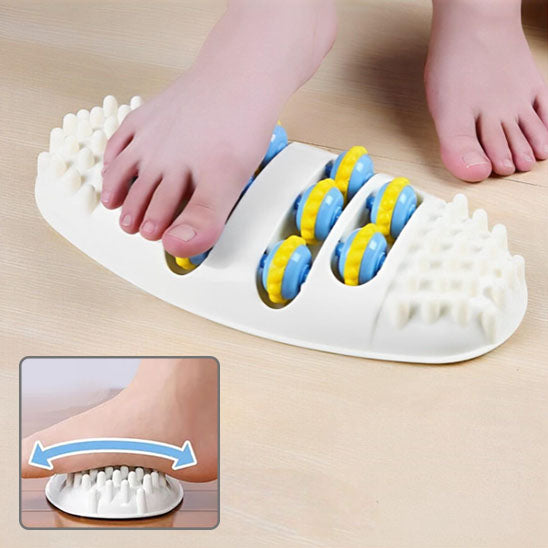 Le rouleau de massage pour pied, comporte deux parties ou vous pouvez masser vos pieds. Au centre avec des billes et aux extrémités avec des picots d'acupression.