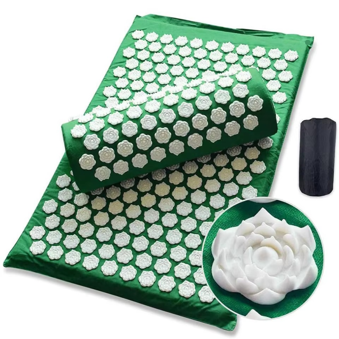 Le tapis d'acupression - Fleur de lotus comporte un coussin et un sac de transport