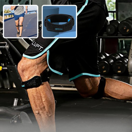 La genouillère pour rotule FitPower, se positionne en dessous du genou pour assurer un meilleur maintien de la rotule, parfait pour les coureurs. 