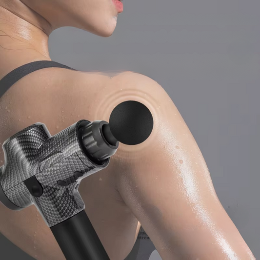 Le pistolet de massage - Gris masse en profondeur les douleurs du haut du corps sans effort.