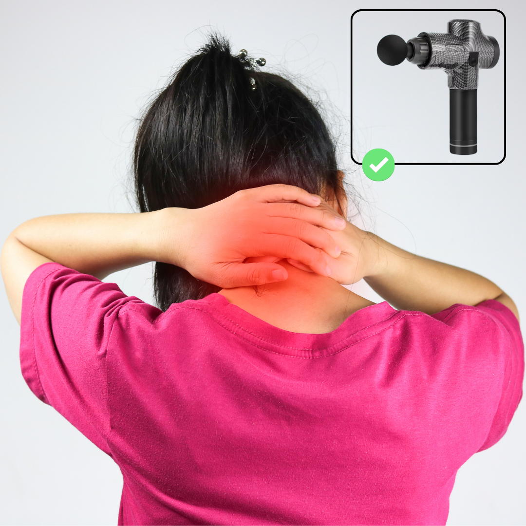 Le pistolet de massage - Gris soulage les douleurs à la nuque