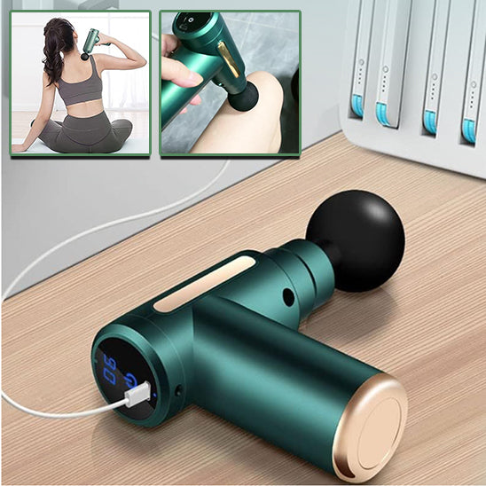Le pistolet de massage - mini cible les zones comme la nuque et les jambes à tous moments, grâce à sa recharge USB