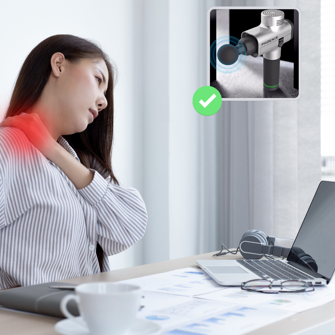 Le pistolet massage - ProGris soulage les douleurs à la nuque et ce même au travail