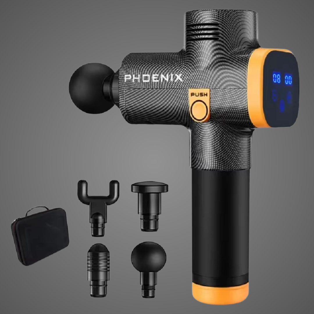 Le pistolet massage - ProOrange dispose de 4 têtes de massage avec un étui portable 