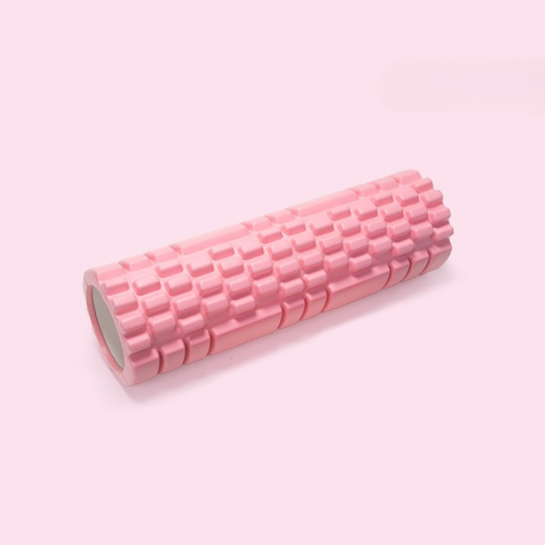 Le rouleau massage - Rigide Rose est texturé de bosse et est rigide pour masser en profondeur. 