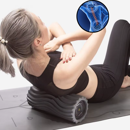 Le rouleau de massage - Vibrant permet de cibler en profondeur les zones douloureuses comme la colonne vertébrales.