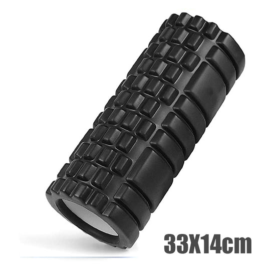 Le rouleau massage rigide, est disponible dans la couleur noire dans les dimensions de 33 cm par 14 cm de largeur. 