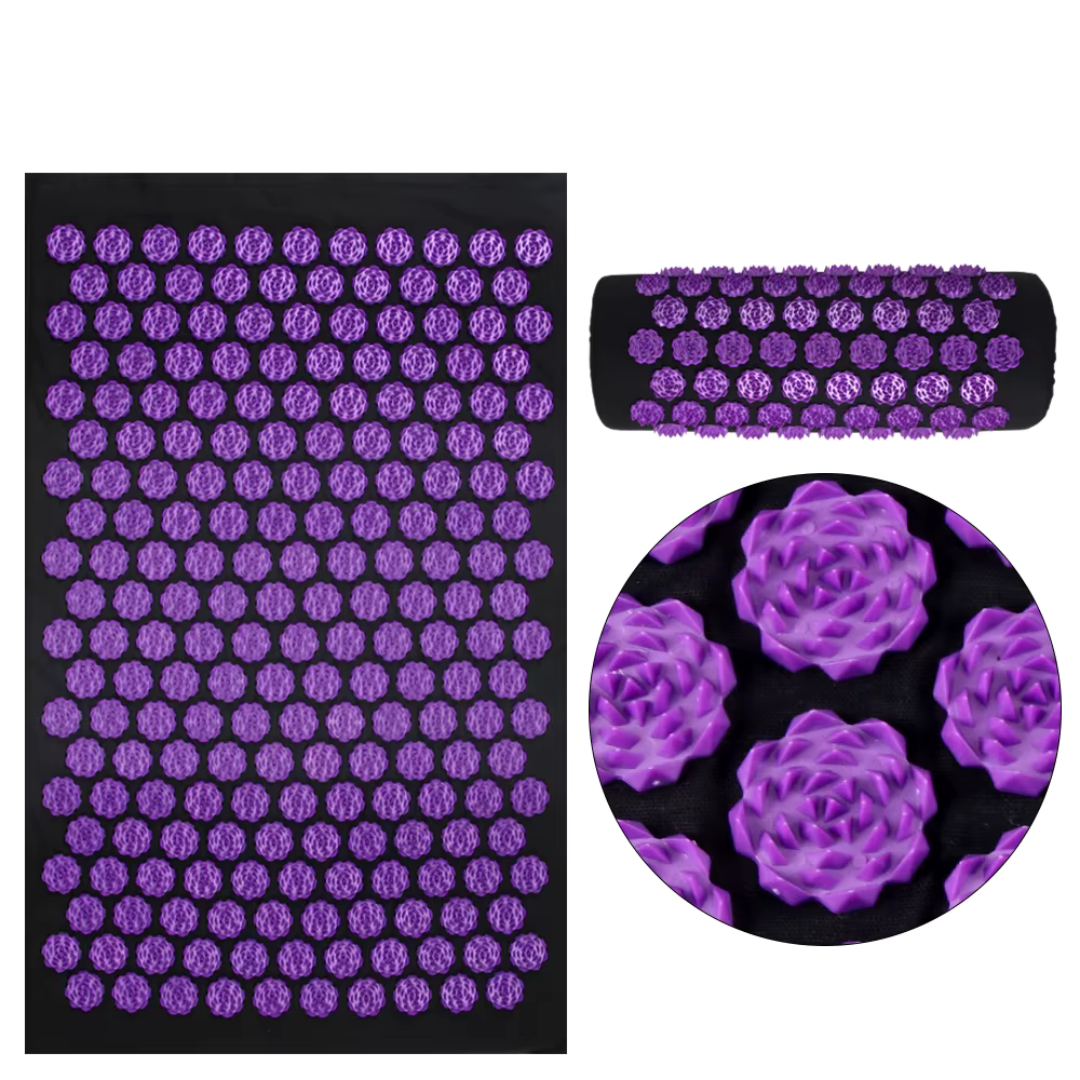Le tapis d acupression - Picots flora comporte plusieurs picots qui soulagent les tensions du corps 