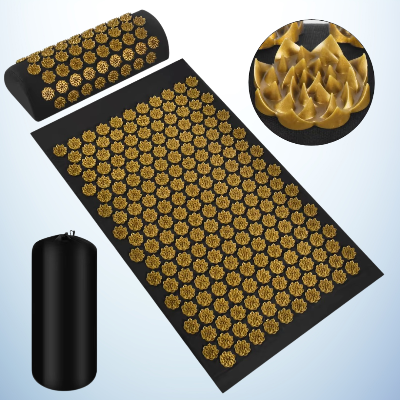 Le tapis d acupression - Zen intence gold est fourni avec un sac de transport 