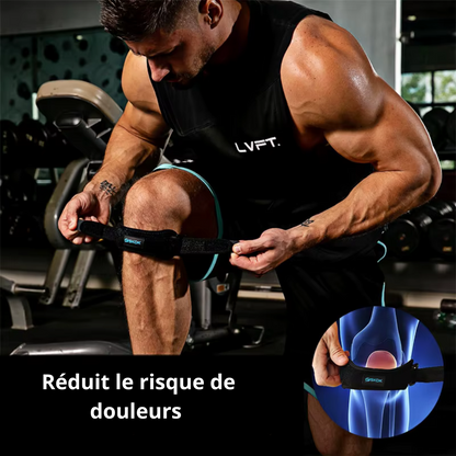 La genouillère pour rotule FitPower, exerce une pression précise sur la rotule pour un meilleur maintien et ainsi diminuer les impacte qui causeraient des douleurs supplémentaires. 