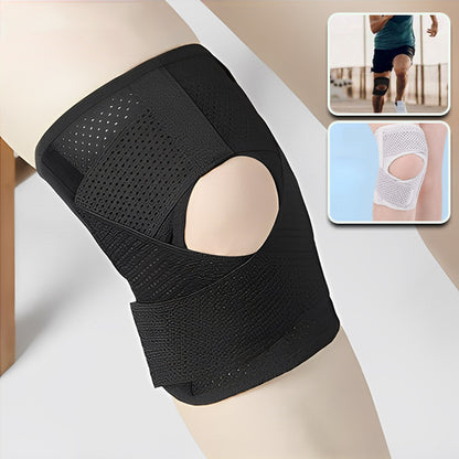 La genouillère pour rotule FitStrap, diminue le risque de douleurs lors des activités qui sollicitent beaucoup les genoux comme la course à pied. 